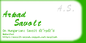 arpad savolt business card